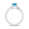 Thumbnail Image 1 of Swiss Blue Topaz Solitaire Ring Sterling Silver