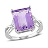 Thumbnail Image 0 of Amethyst & White Topaz Ring Octagon/Round-Cut Sterling Silver