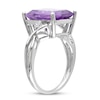 Thumbnail Image 1 of Amethyst & White Topaz Ring Octagon/Round-Cut Sterling Silver