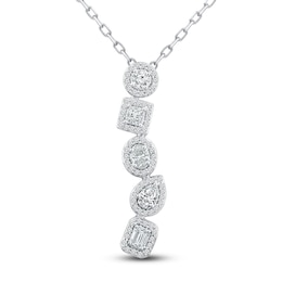 Diamond Necklace 1 ct tw 10K White Gold 18&quot;