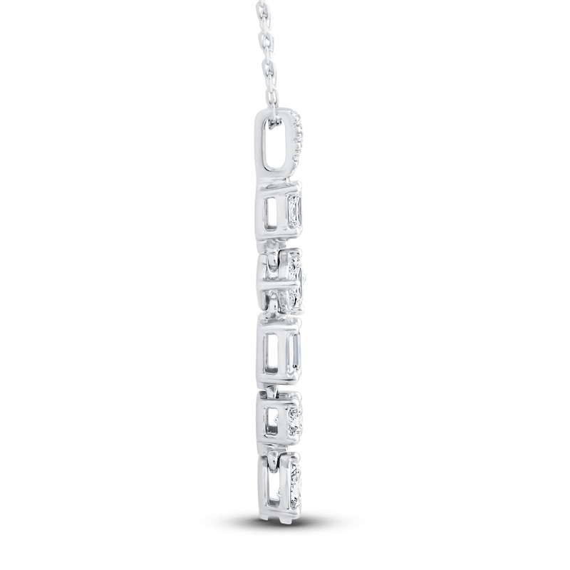Diamond Necklace 3/4 ct tw 10K White Gold 18"