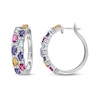 Thumbnail Image 1 of Multi-Gemstone Hoop Earrings Sterling Silver