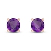 Thumbnail Image 1 of Amethyst Solitaire Earrings 10K Rose Gold