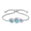 Thumbnail Image 0 of Blue/White Topaz Bolo Bracelet Sterling Silver
