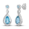 Blue/White Topaz Dangle Earrings Sterling Silver | Kay