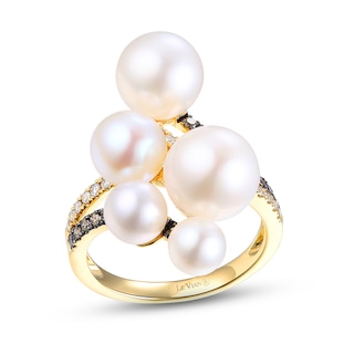 R) 14K .10TDW 8MM CUL PEARL RING - Royale Jewelers