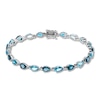 Thumbnail Image 1 of Blue Topaz Bracelet Sterling Silver 7.25&quot;