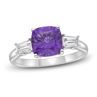 Luminous Cut Amethyst & White Topaz Ring Sterling Silver | Kay