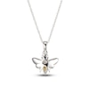 Thumbnail Image 3 of Citrine & White Lab-Created Sapphire Bee Necklace Sterling Silver 18&quot;