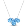 Thumbnail Image 1 of Swiss Blue Topaz Three-Stone Necklace Sterling Silver 18&quot;