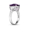 Thumbnail Image 1 of Amethyst & White Lab-Created Sapphire Ring Sterling Silver