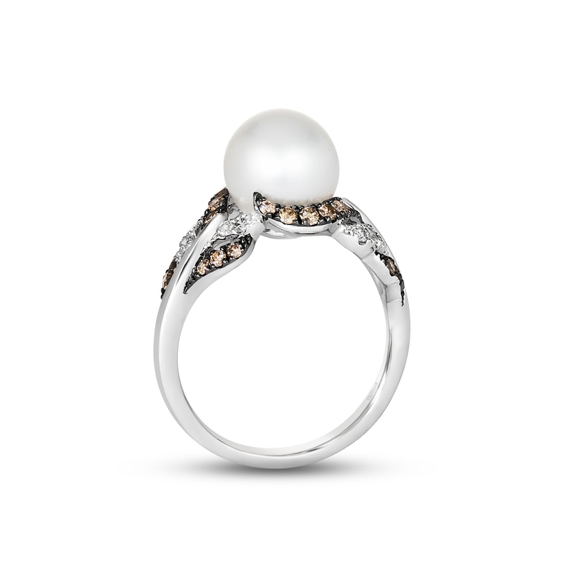 Main Image 2 of Le Vian Cultured Pearl Ring 1/2 ct tw Diamonds 14K Vanilla Gold