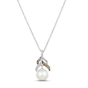 Thumbnail Image 1 of Le Vian Cultured Pearl Necklace 1/8 ct tw Diamonds 14K Vanilla Gold 18&quot;