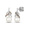 Thumbnail Image 1 of Le Vian Cultured Pearl Earrings 1/4 ct tw Diamonds 14K Vanilla Gold