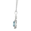 Thumbnail Image 1 of Le Vian Chocolatier Aquamarine Necklace 1/5 ct tw Diamonds 14K Vanilla Gold 19"