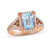 Thumbnail Image 1 of Le Vian Creme Brulee Aquamarine Ring 5/8 ct tw Diamonds 14K Strawberry Gold