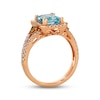 Thumbnail Image 2 of Le Vian Creme Brulee Aquamarine Ring 5/8 ct tw Diamonds 14K Strawberry Gold