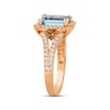 Thumbnail Image 3 of Le Vian Creme Brulee Aquamarine Ring 5/8 ct tw Diamonds 14K Strawberry Gold