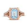 Thumbnail Image 4 of Le Vian Creme Brulee Aquamarine Ring 5/8 ct tw Diamonds 14K Strawberry Gold