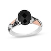 Thumbnail Image 0 of Disney Treasures The Nightmare Before Christmas Black Onyx & Diamond Ring 1/20 ct tw Sterling Silver & 10K Rose Gold