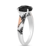 Thumbnail Image 1 of Disney Treasures The Nightmare Before Christmas Black Onyx & Diamond Ring 1/20 ct tw Sterling Silver & 10K Rose Gold