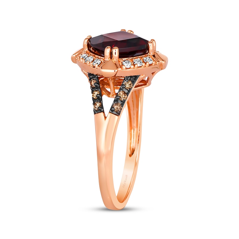 Main Image 2 of Le Vian Creme Brulee Garnet Ring 1/4 ct tw Diamonds 14K Strawberry Gold