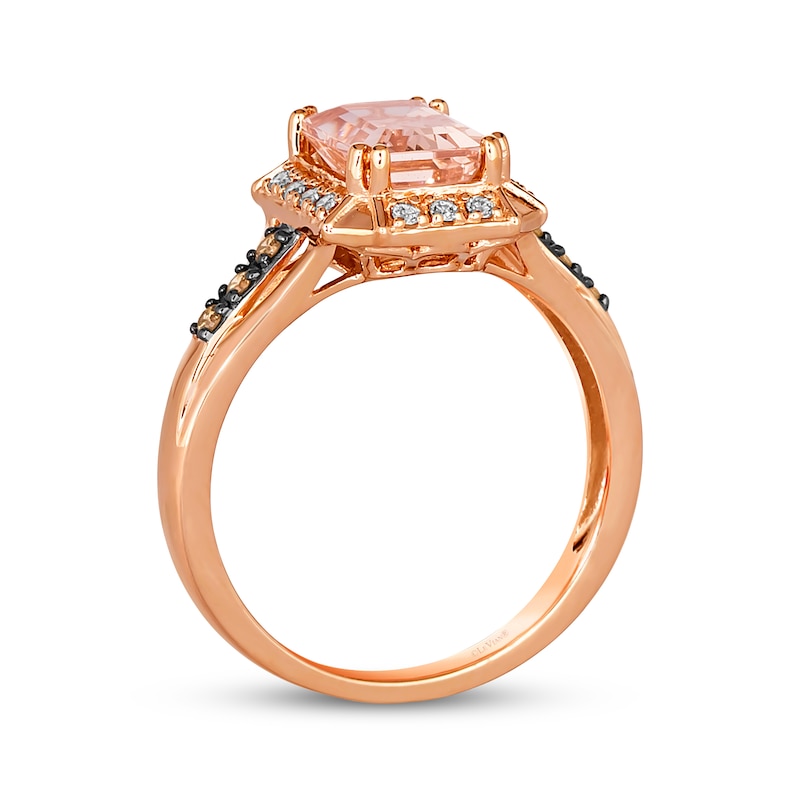 Le Vian Creme Brulee Morganite Ring 1/5 ct tw Diamonds 14K Strawberry Gold