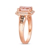 Thumbnail Image 2 of Le Vian Creme Brulee Morganite Ring 1/5 ct tw Diamonds 14K Strawberry Gold