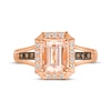 Thumbnail Image 3 of Le Vian Creme Brulee Morganite Ring 1/5 ct tw Diamonds 14K Strawberry Gold