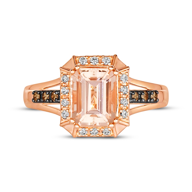 Main Image 4 of Le Vian Creme Brulee Morganite Ring 1/5 ct tw Diamonds 14K Strawberry Gold