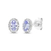 Thumbnail Image 0 of Tanzanite & Diamond Earrings 1/10 ct tw Round-cut 10K White Gold