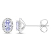 Thumbnail Image 1 of Tanzanite & Diamond Earrings 1/10 ct tw Round-cut 10K White Gold