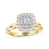 Thumbnail Image 1 of THE LEO Diamond Princess-Cut Engagement Ring 3/4 ct tw 14K Two-Tone Gold