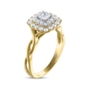 Thumbnail Image 2 of THE LEO Diamond Princess-Cut Engagement Ring 3/4 ct tw 14K Two-Tone Gold