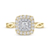 Thumbnail Image 3 of THE LEO Diamond Princess-Cut Engagement Ring 3/4 ct tw 14K Two-Tone Gold