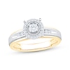 Thumbnail Image 1 of Round-Cut Diamond Halo Engagement Ring 1/3 ct tw 10K Two-Tone Gold