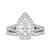 Thumbnail Image 3 of Neil Lane Artistry Pear-Shaped Lab-Grown Diamond Halo Bridal Set 3-1/4 ct tw 14K White Gold