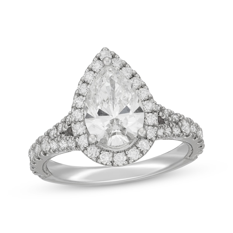 Neil Lane Artistry Pear-Shaped Lab-Grown Diamond Engagement Ring 3 ct tw 14K White Gold