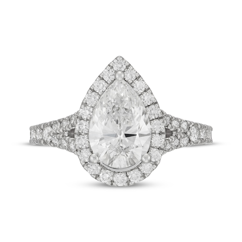 Neil Lane Artistry Pear-Shaped Lab-Grown Diamond Engagement Ring 3 ct tw 14K White Gold