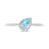 Thumbnail Image 3 of Swiss Blue & White Topaz Tilted Pear Ring Sterling Silver