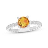 Thumbnail Image 0 of Citrine Round Beaded Ring Sterling Silver