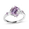 Thumbnail Image 0 of Amethyst & White Lab-Created Sapphire Ring Sterling Silver