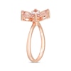 Thumbnail Image 2 of Morganite & Diamond Flower Ring 10K Rose Gold