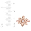 Thumbnail Image 3 of Morganite & Diamond Flower Ring 10K Rose Gold