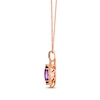 Thumbnail Image 1 of Le Vian Chocolate Twist Amethyst Necklace 1/3 ct tw Diamonds 14K Strawberry Gold 19"