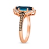 Thumbnail Image 2 of Le Vian Marquise-Cut Blue Topaz Ring 1/2 ct tw Diamonds 14K Strawberry Gold