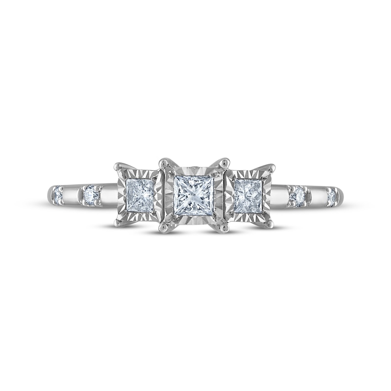 Diamond Princess Cut Chain ring – YI COLLECTION