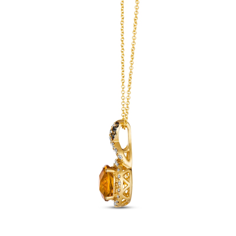 Main Image 2 of Le Vian Chocolate Twist Citrine Necklace 1/3 ct tw Diamonds 14K Honey Gold 19&quot;