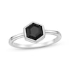 Thumbnail Image 0 of Hexagon-Cut Black Onyx Ring Sterling Silver