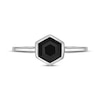 Thumbnail Image 3 of Hexagon-Cut Black Onyx Ring Sterling Silver